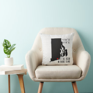 Rhode Island GPS Coordinates with Heart Cushion