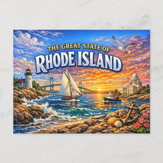  Rhode Island Greetings Postcard  (Front)