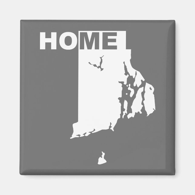 Rhode Island Home Away From State Fridge Magnet (Front)