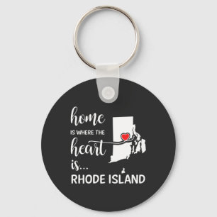 Rhode Island home is where the heart is Key Ring