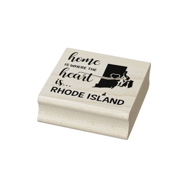 Rhode Island home is where the heart is Rubber Stamp (Stamp)