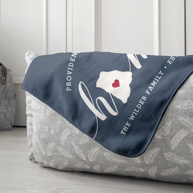 Rhode Island Home State Personalised Sherpa Blanket (Creator Uploaded)