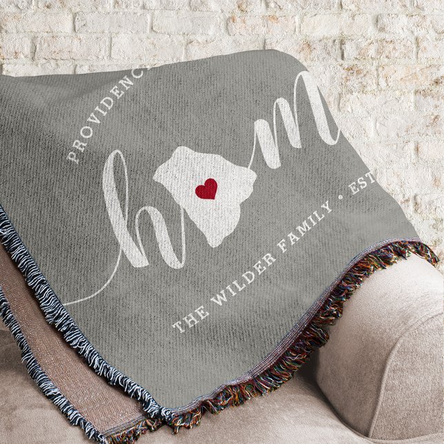 Rhode Island Home State Personalised Throw Blanket (Creator Uploaded)