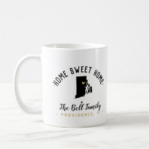 Rhode Island Home Sweet Home Family Monogram Mug