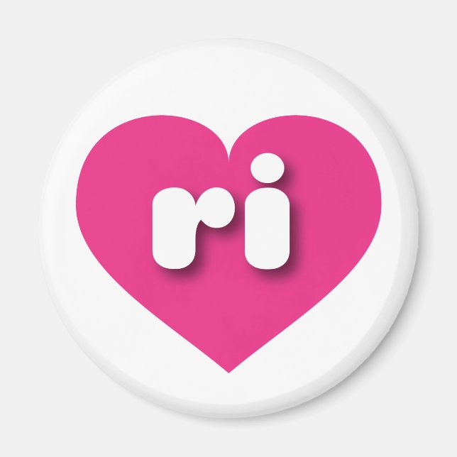 Rhode Island hot pink heart - I love ri Magnet (Front)