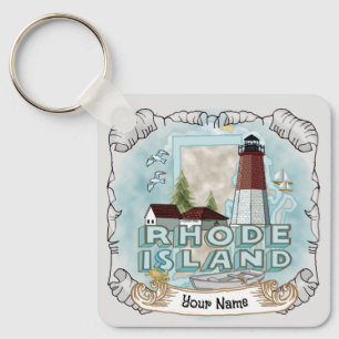 Rhode Island  Lighthouse  Key Ring