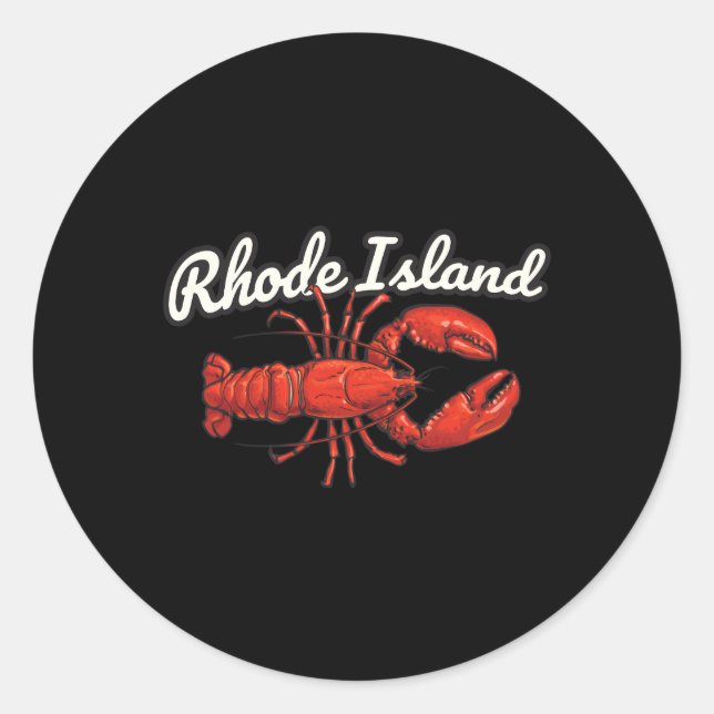 Rhode Island Lobster Product Classic Round Sticker (Front)