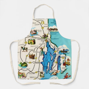 Rhode Island Map Apron
