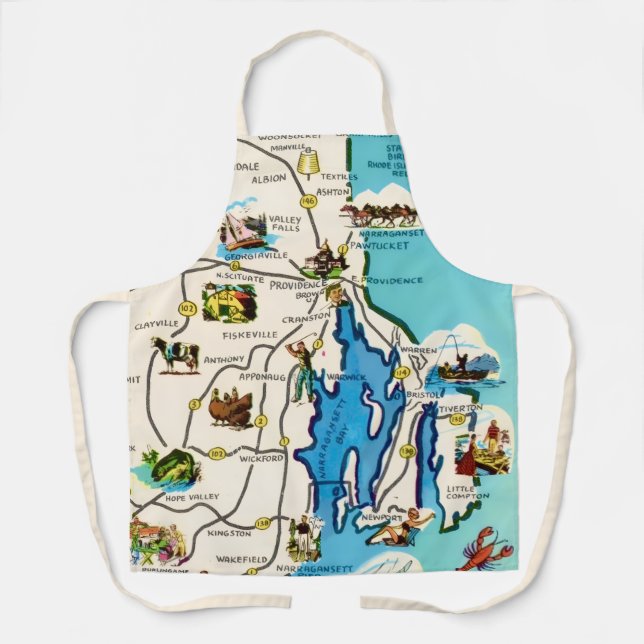 Rhode Island Map Apron (Front)