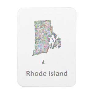 Rhode Island map Magnet