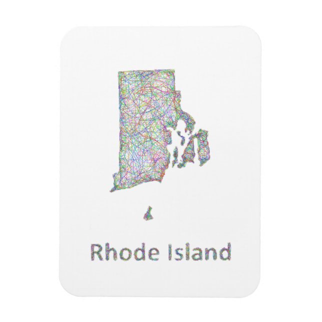 Rhode Island map Magnet (Vertical)