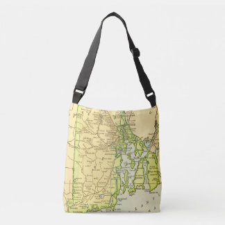 Rhode Island Map Postcard Crossbody Bag