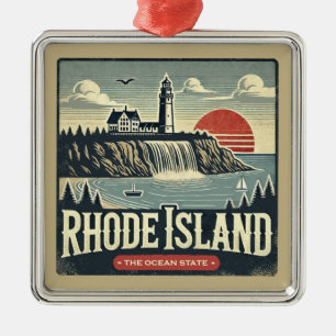Rhode Island Metal Ornament
