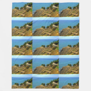 Rhode Island Mohegan Bluffs Fleece Blanket