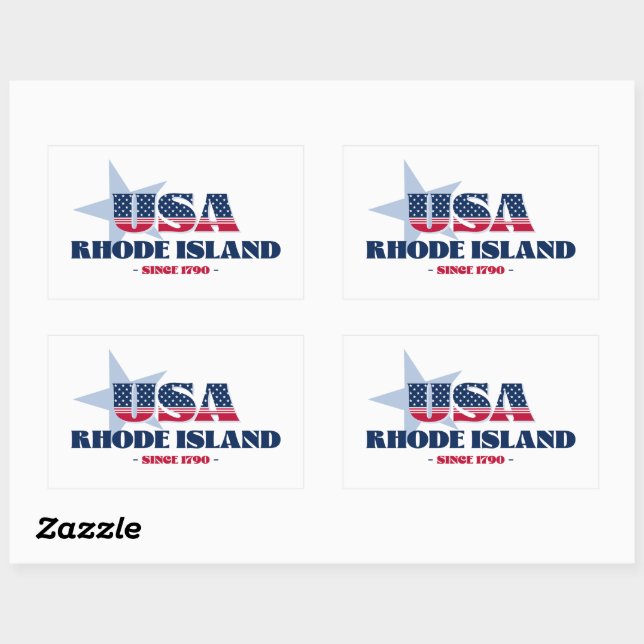 Rhode Island My Home State Sticker (Sheet)