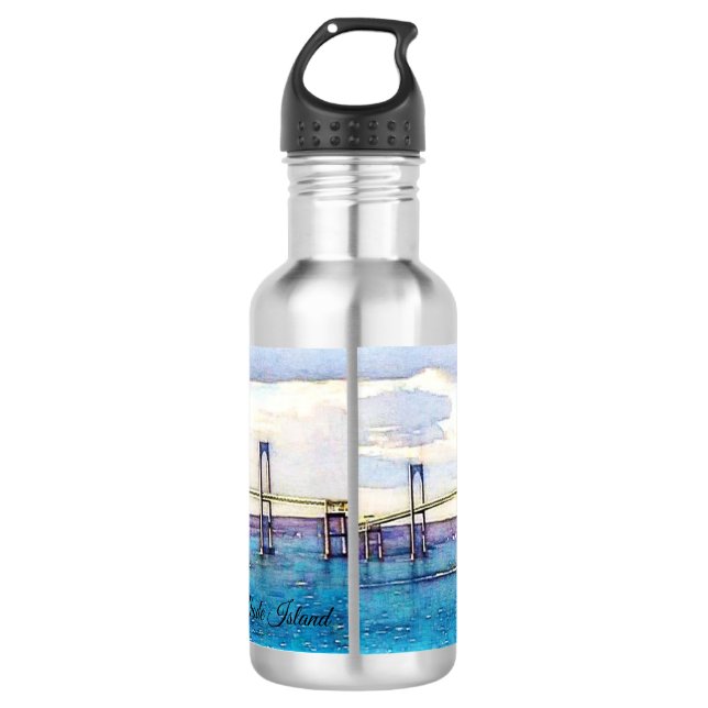 Rhode Island Newport bridge water bottle (Front)
