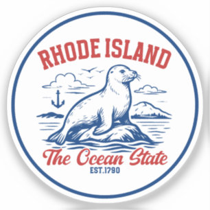 Rhode Island Ocean State Seal Design