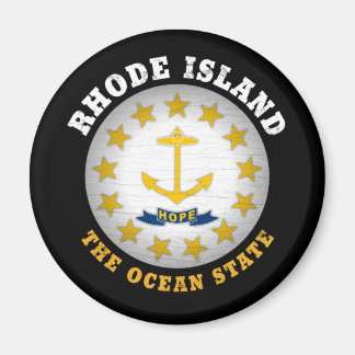 RHODE ISLAND OCEAN STATE STATE FLAG MAGNET