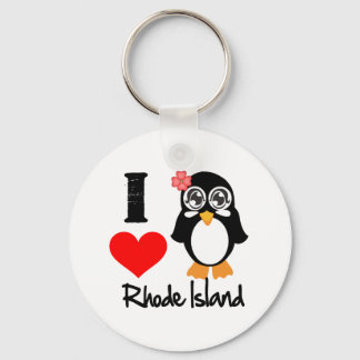 Rhode Island Penguin - I Love Rhode Island Key Ring