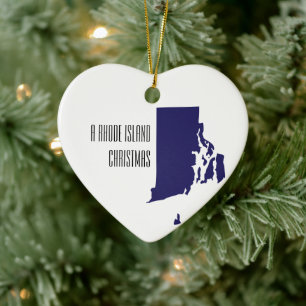 Rhode Island Personalized Christmas ornament