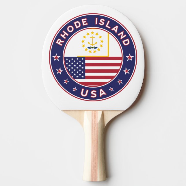 Rhode Island Ping Pong Paddle (Front)