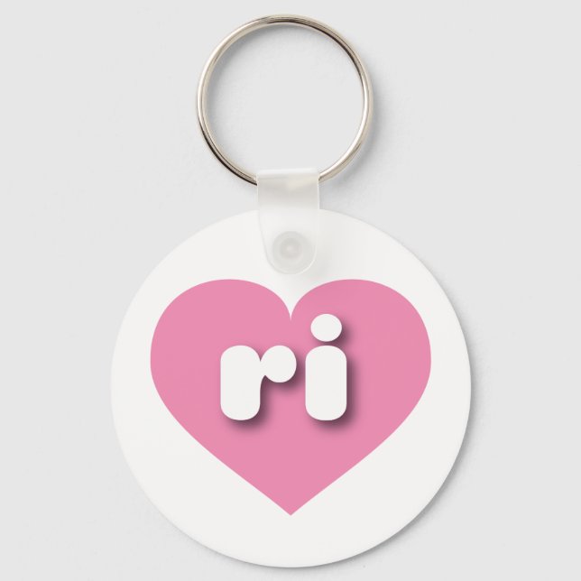 Rhode Island pink heart - I love ri Key Ring (Front)