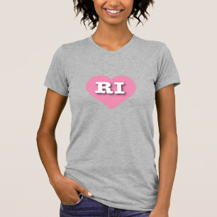 Rhode Island Pink Heart - I love RI T-Shirt
