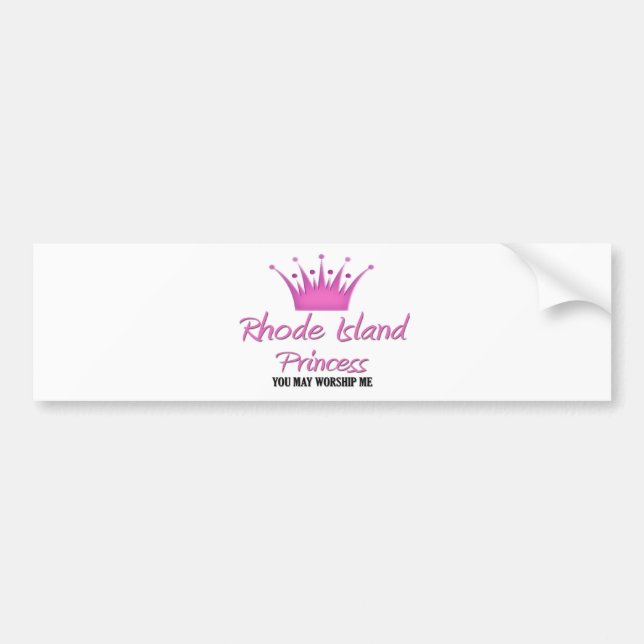 Rhode Island Princess Bumper Sticker (Front)