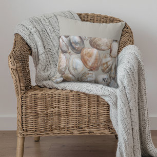 Rhode Island Quahog Clams Coastal Throw Pillow