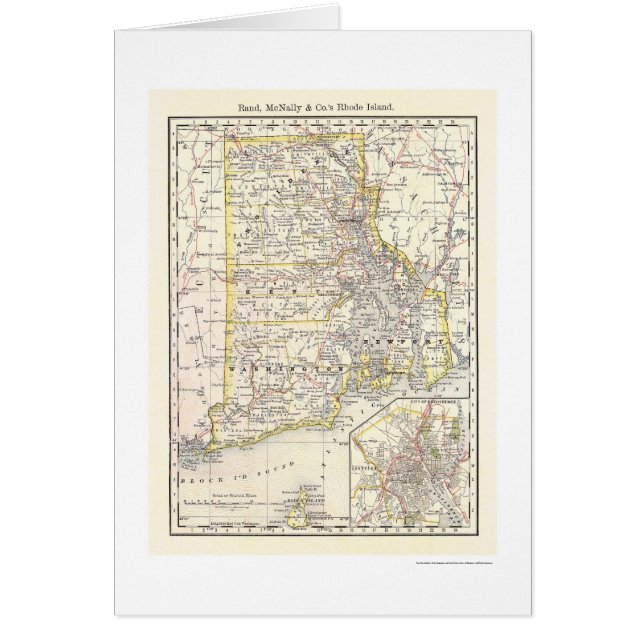 Rhode Island Railroad Map 1875 (Front)