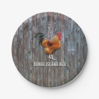 Rhode Island Red Chicken Paper Plate