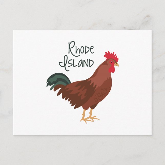 Rhode Island Red Chicken State Bird Postcard (Front)
