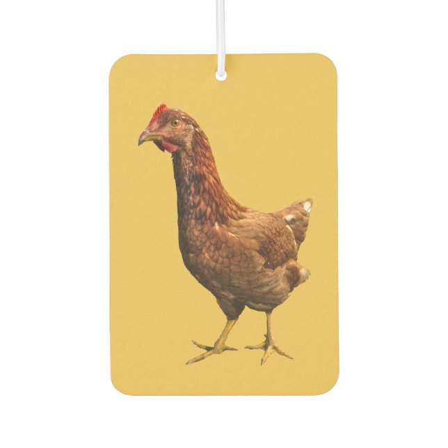 Rhode Island Red Hen Chicken Air Freshener (Front)