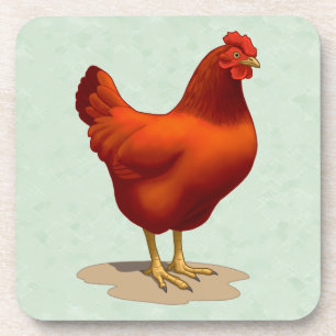Rhode Island Red Hen Coaster