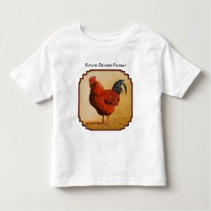Rhode Island Red Rooster Chicken Toddler T-Shirt