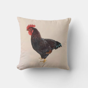 Rhode Island Red Rooster Cushion