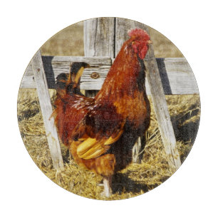 Rhode Island Red Rooster Cutting Board