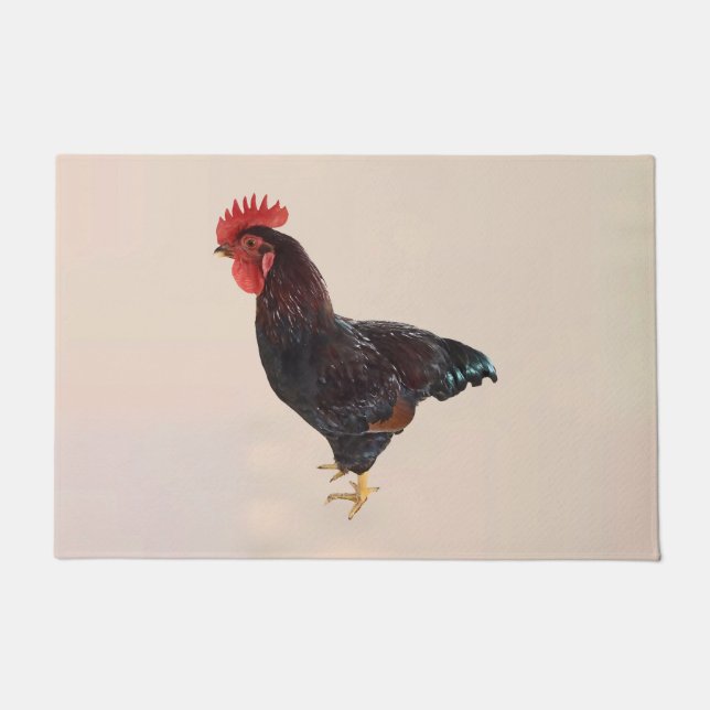 Rhode Island Red Rooster Doormat (Front)