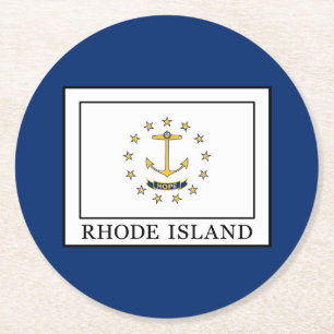 Rhode Island Round Paper Coaster