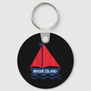 Rhode Island Sailing Boat Boys Girls Toddler Key Ring