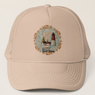 Rhode Island Shells Lighthouse Hat