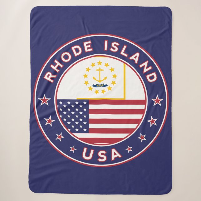 Rhode Island Sherpa Blanket (Front)