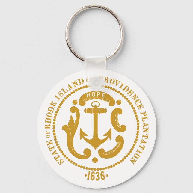 Rhode Island sign Key Ring (Front)