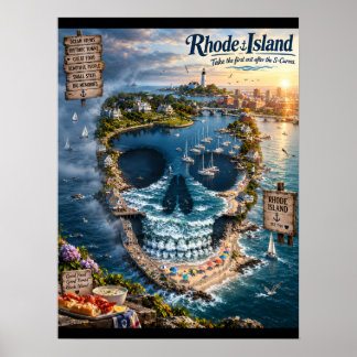 Rhode Island Skull Art Print | State of Mind