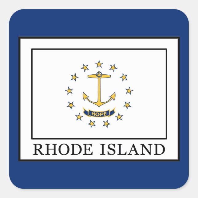 Rhode Island Square Sticker (Front)