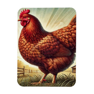 Rhode Island State Bird Rhode Island Red Magnet