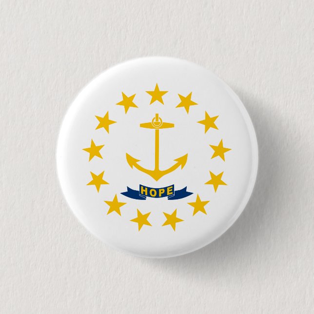 Rhode Island State Flag 3 Cm Round Badge (Front)