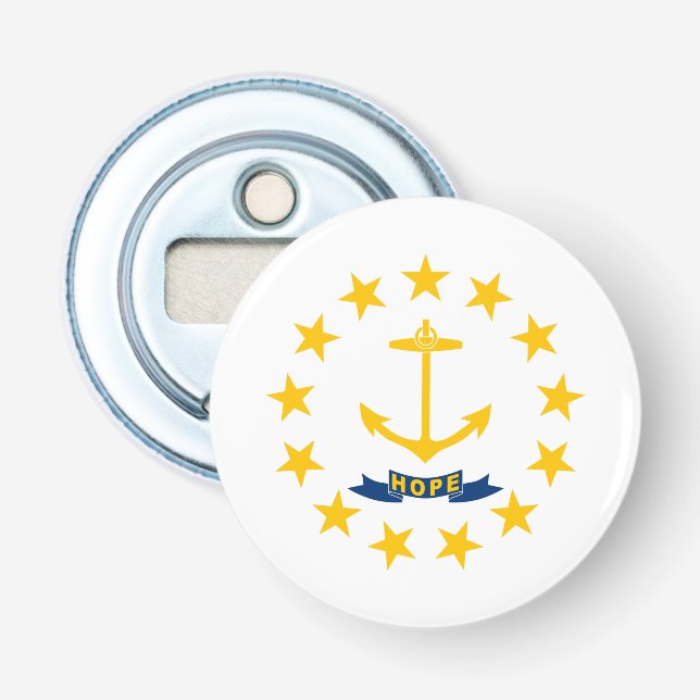 Rhode Island State Flag Bottle Opener (Front)
