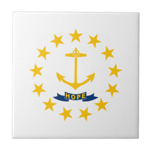 Rhode Island State Flag Ceramic Tile