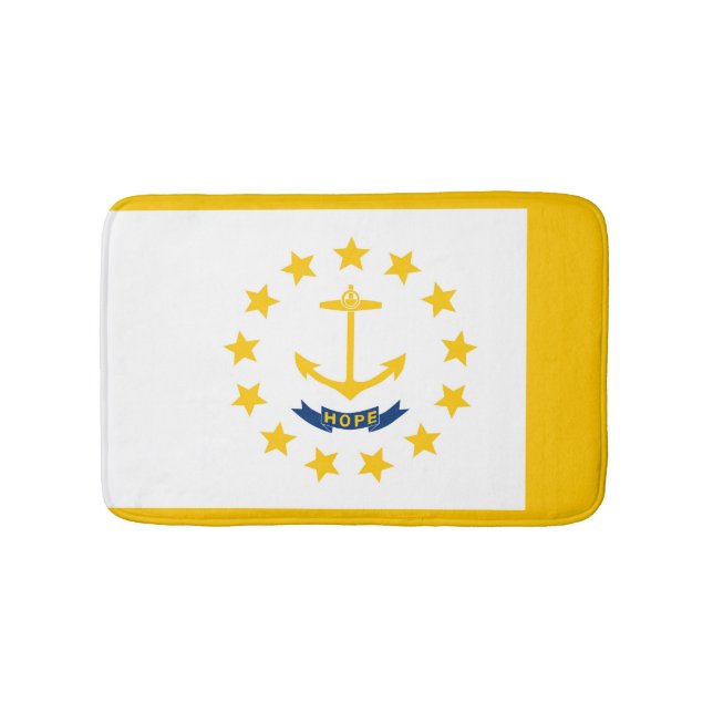 Rhode Island State Flag Design Bath Mat (Front)